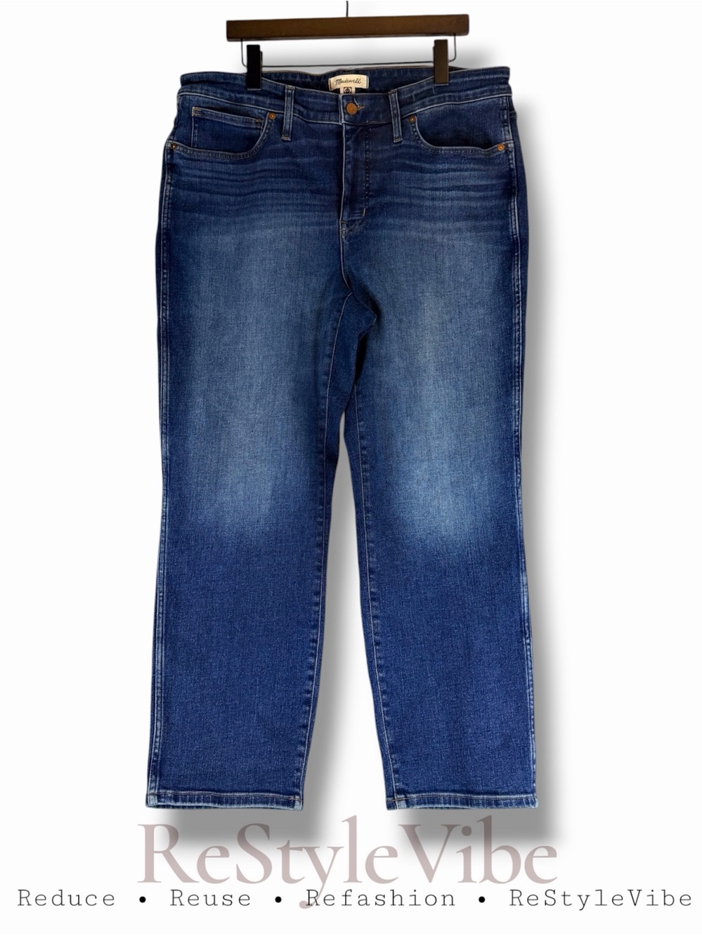 MADEWELL Women’s Size 18W Denim Jeans Stovepipe Style Fit NWT Stretch